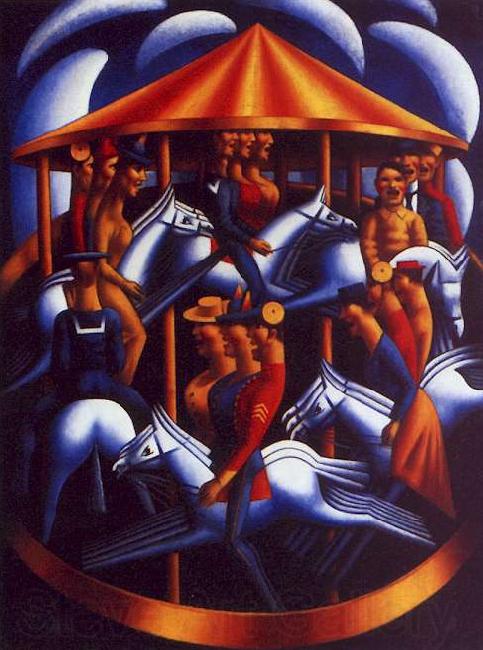 Mark Gertler The Merry Go Round Germany oil painting art